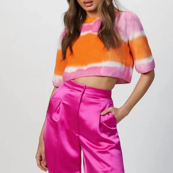 MSGM Tie-Dye Crop Knit Top - Picture 2 of 8
